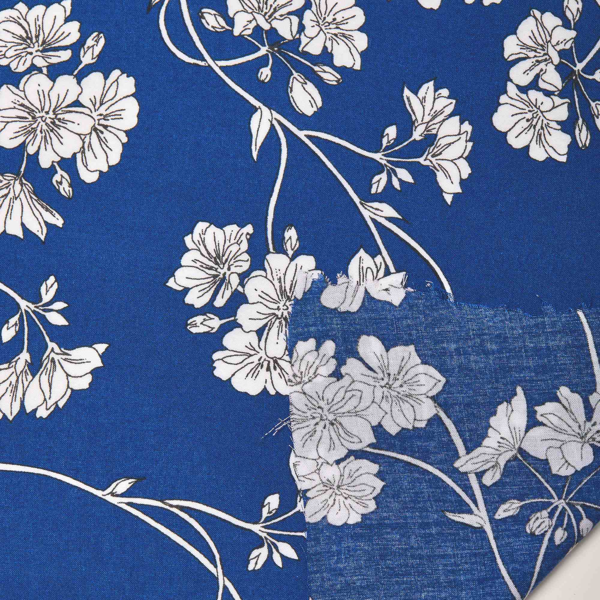 Вискоза тканая принт RM003p (Синий, 2b17-14122 navy, БП)