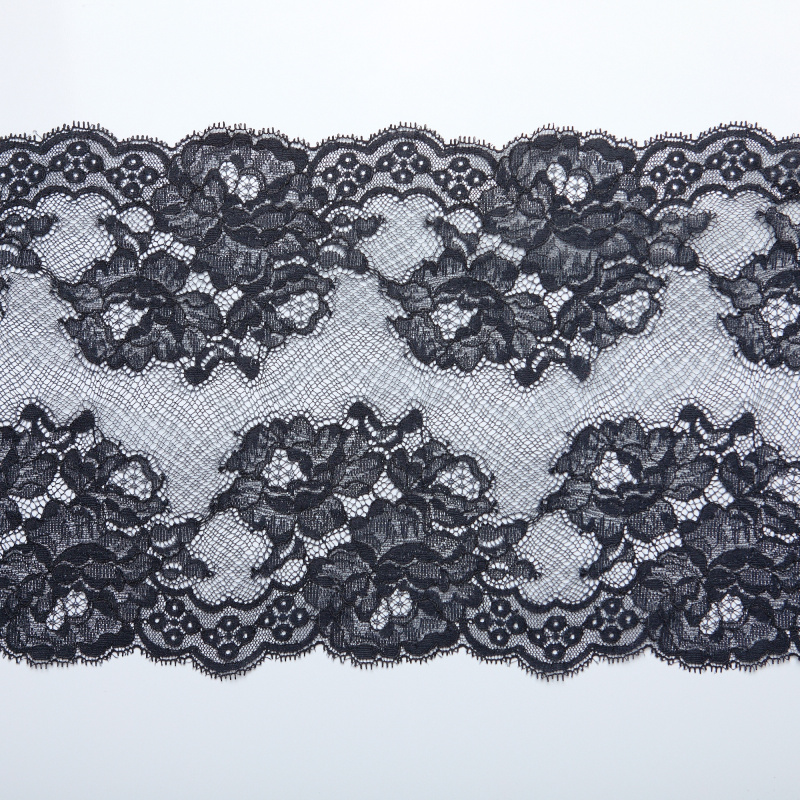 Кружево Эластичное J6055BAJ (Черный, Стандарт, БП)