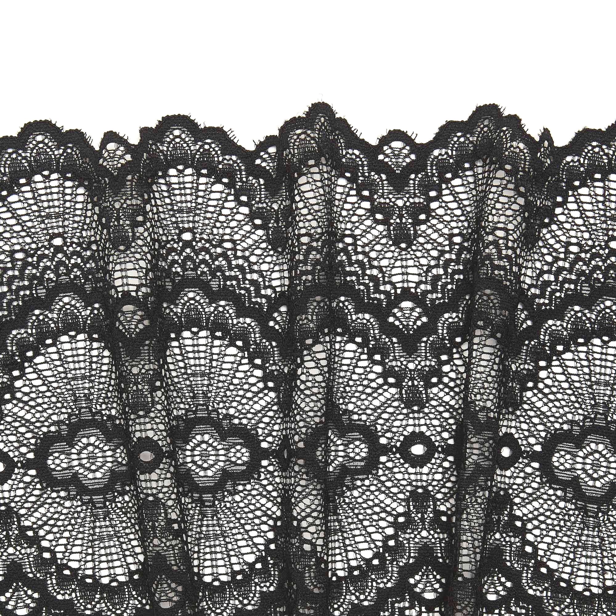 Кружево Эластичное 6216 (Черный, Стандарт, БП)