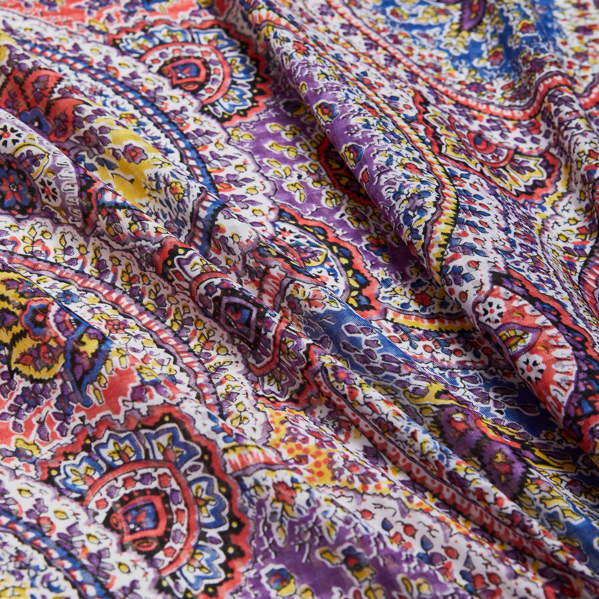 Тканое полотно синтетическое принт LWP11069 (Фиолетовый, Flower Wave, БП)