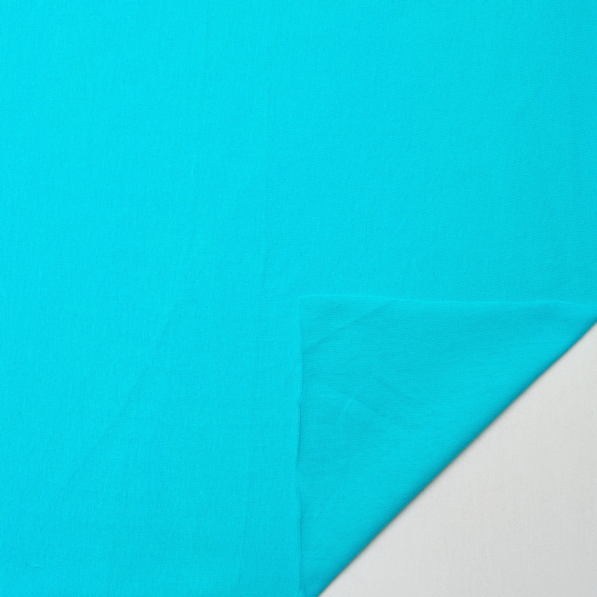 Хлопок трикотажный 524 (Бирюзовый, морская лазурь, БП)