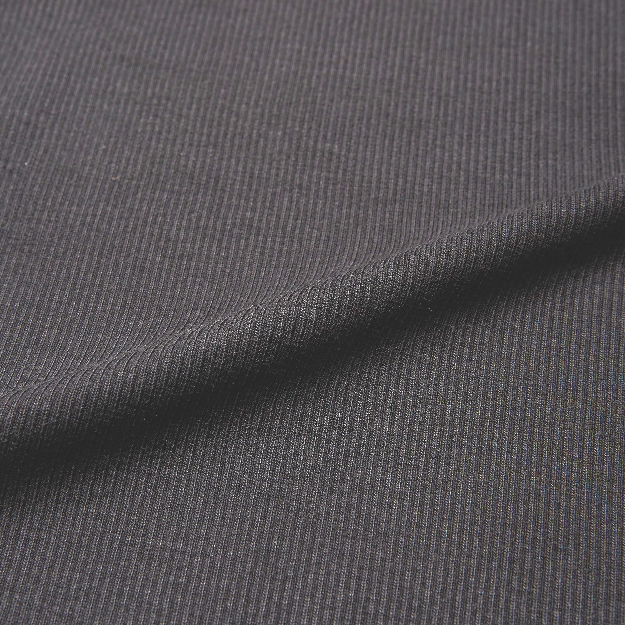 Хлопок трикотажный ребристый 18774 (Черный, Стандарт, БП)