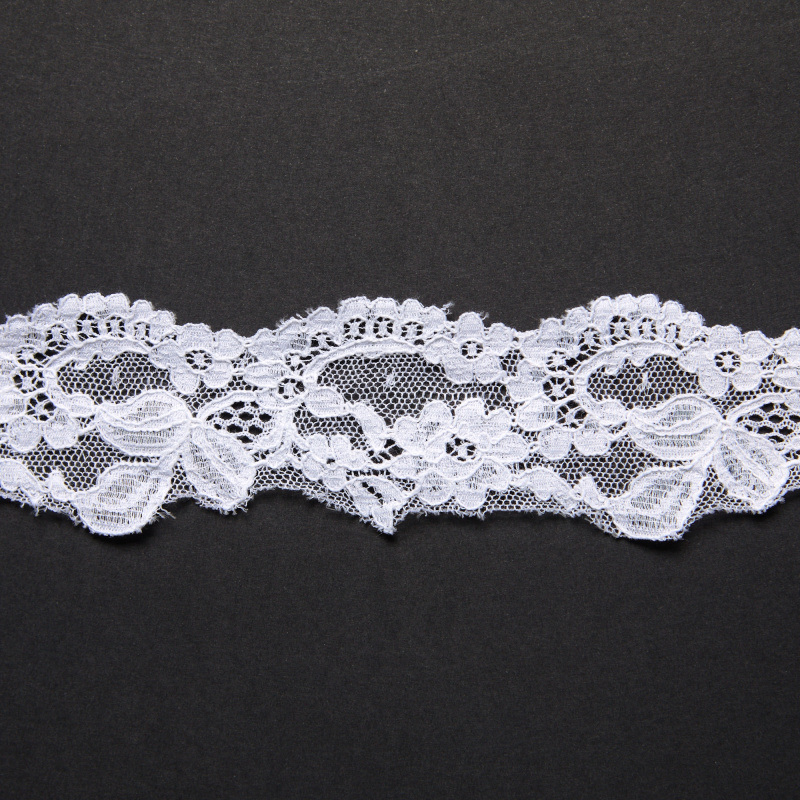 Кружево Неэластичное Узкое 85320 (Белый, Стандарт, БП)