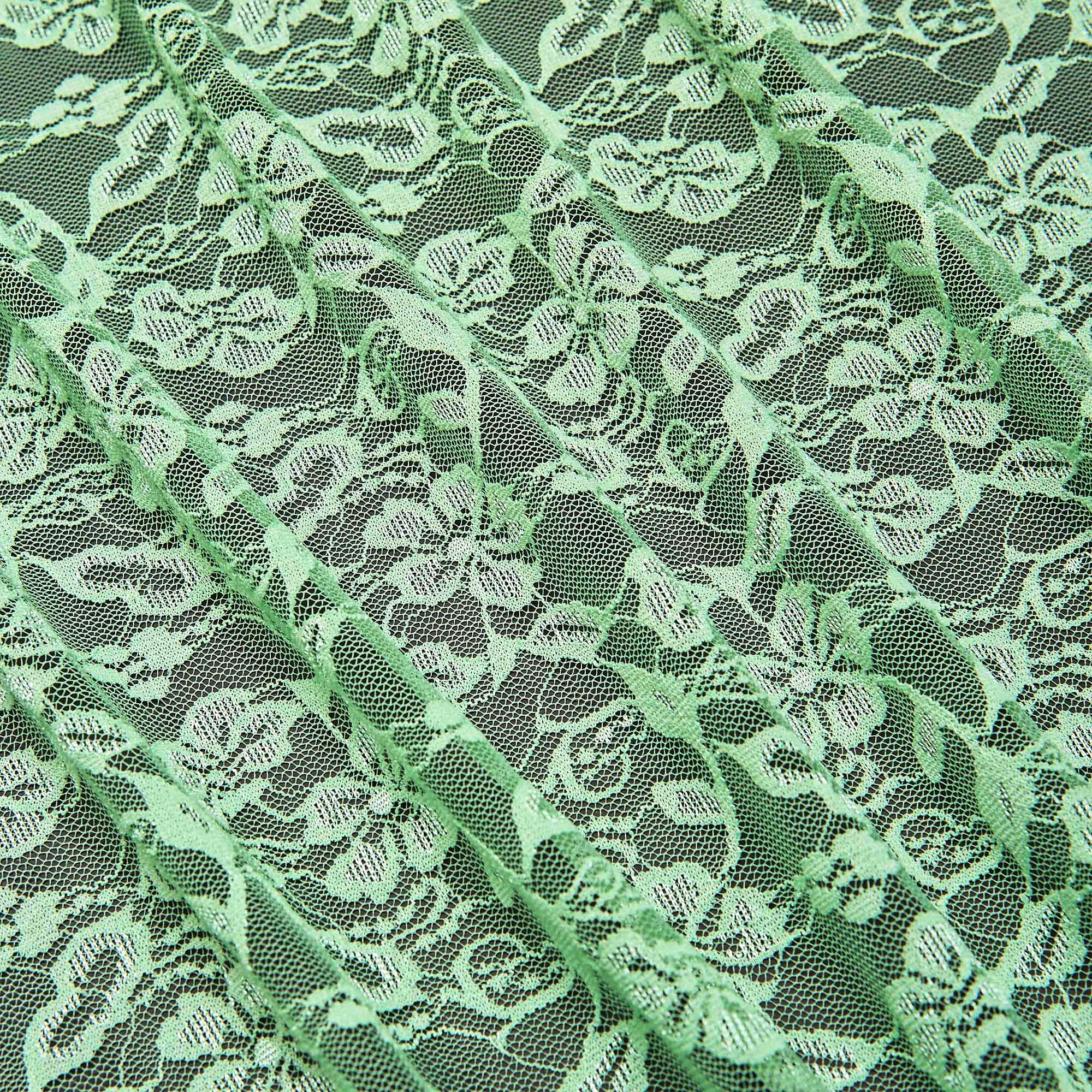 Кружевное Эластичное Полотно L02116D (Зеленый, Q150320184, БП)