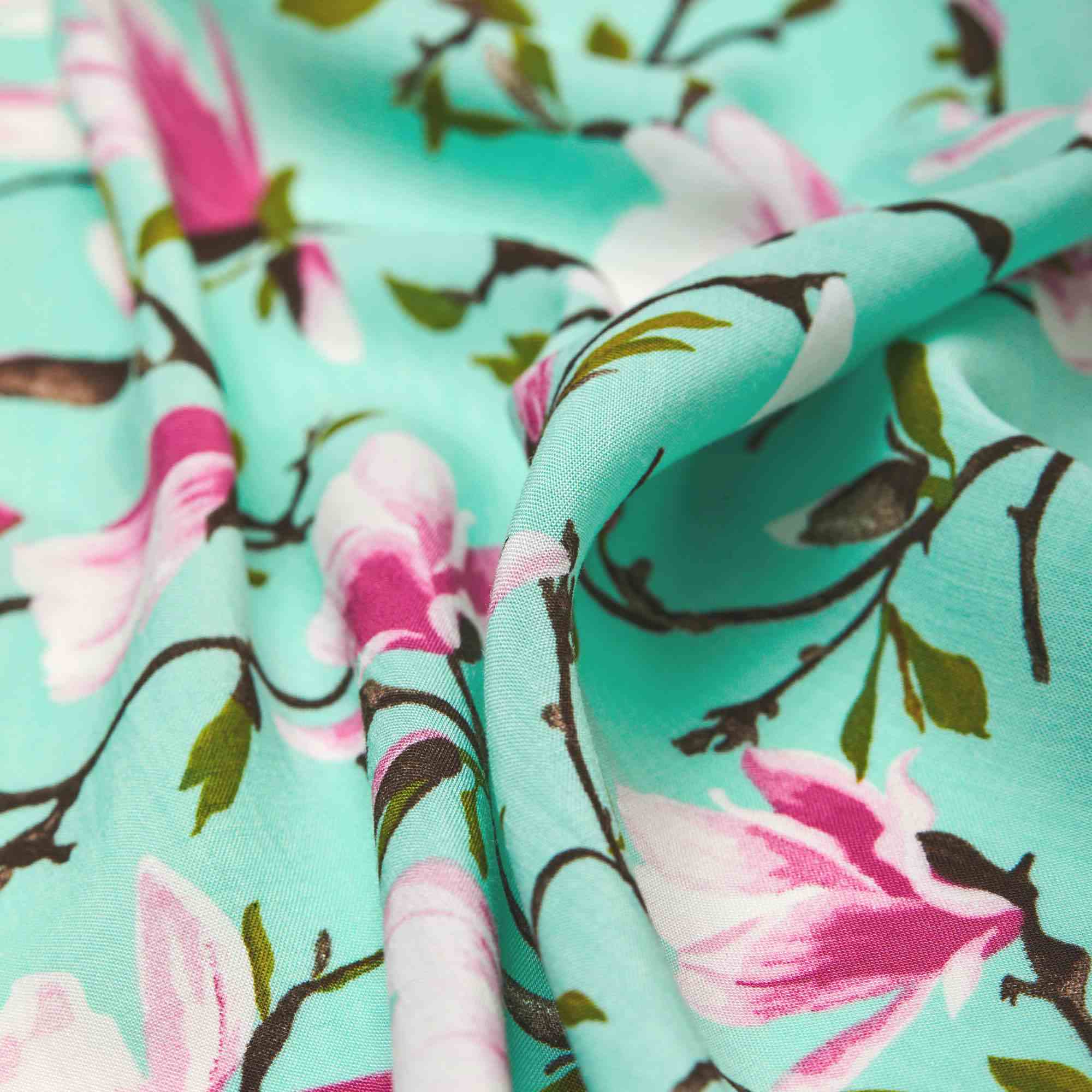 Вискоза тканая принт RM003p (Ментоловый, 8A1704718, БП)