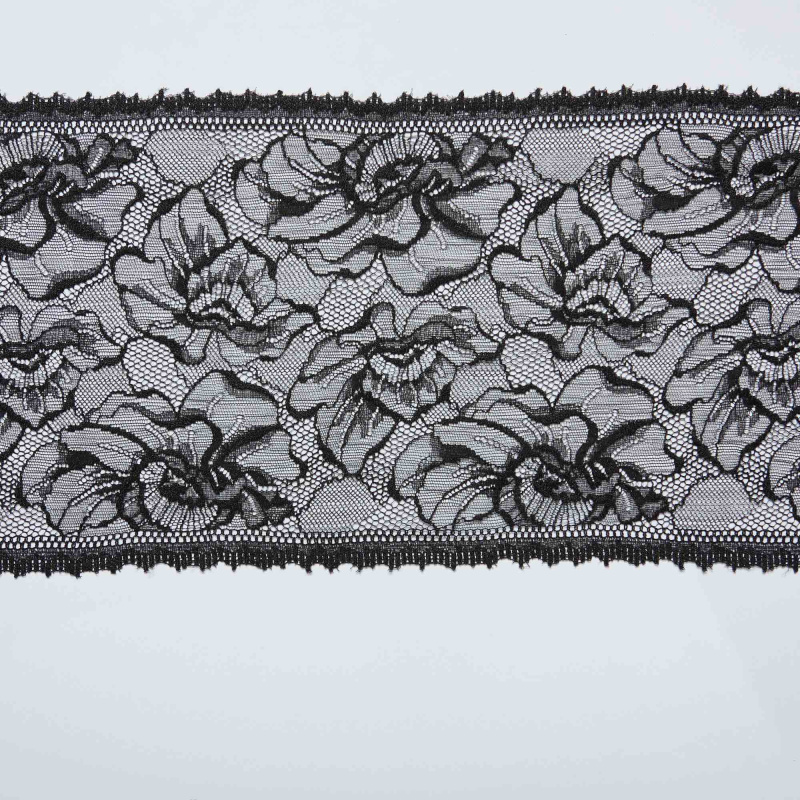Кружево Эластичное 108624 (Черный, Стандарт, БП)