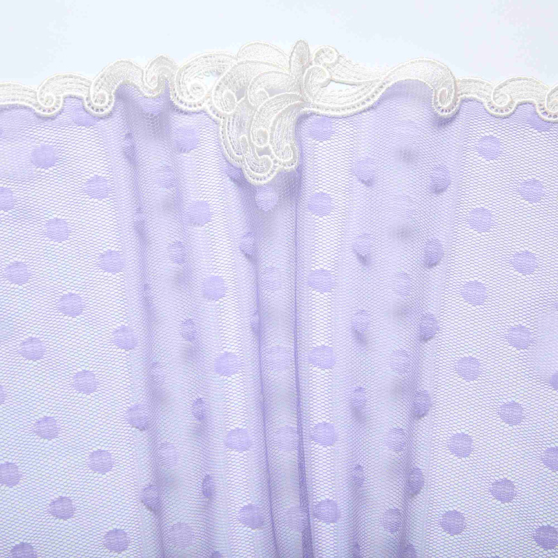 Вышивка на сетке неэластичной HA-30627A (Сиреневый, col.C, БП)