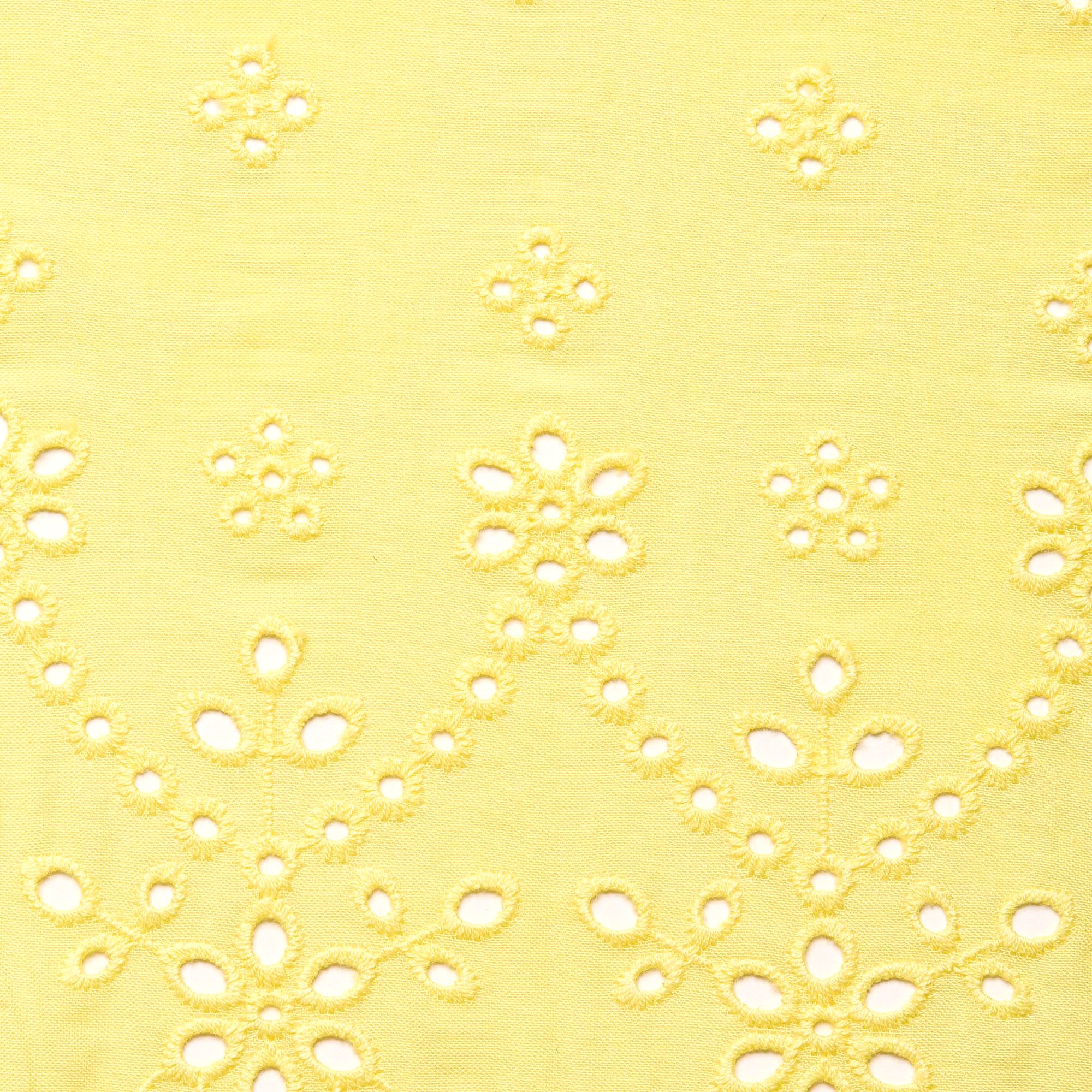 Хлопок тканый с вышивкой 12946 (Желтый, 11-0620 TC, БП)