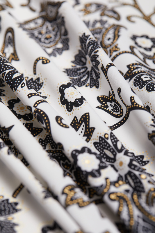 Микрофибра принт stt163fp (Белый, Wild Foil/Navy, БП)