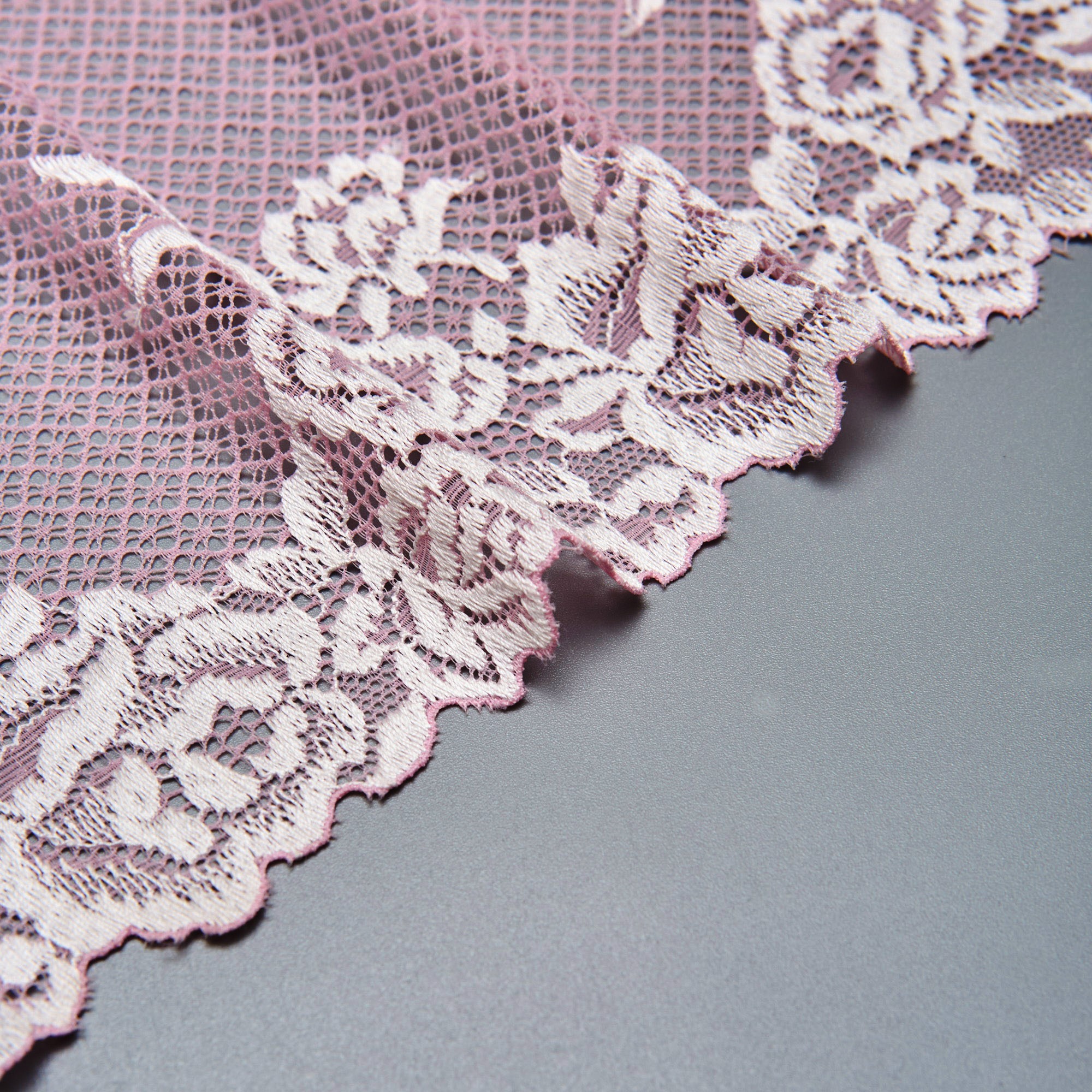 Кружево эластичное V63748 (Розовый, QH220331144A, 13-2807)