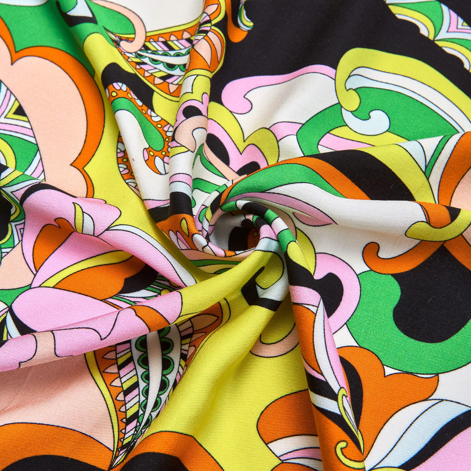 Вискоза тканая принт RM057 digital print (Желтый, paisley yellow print, БП)