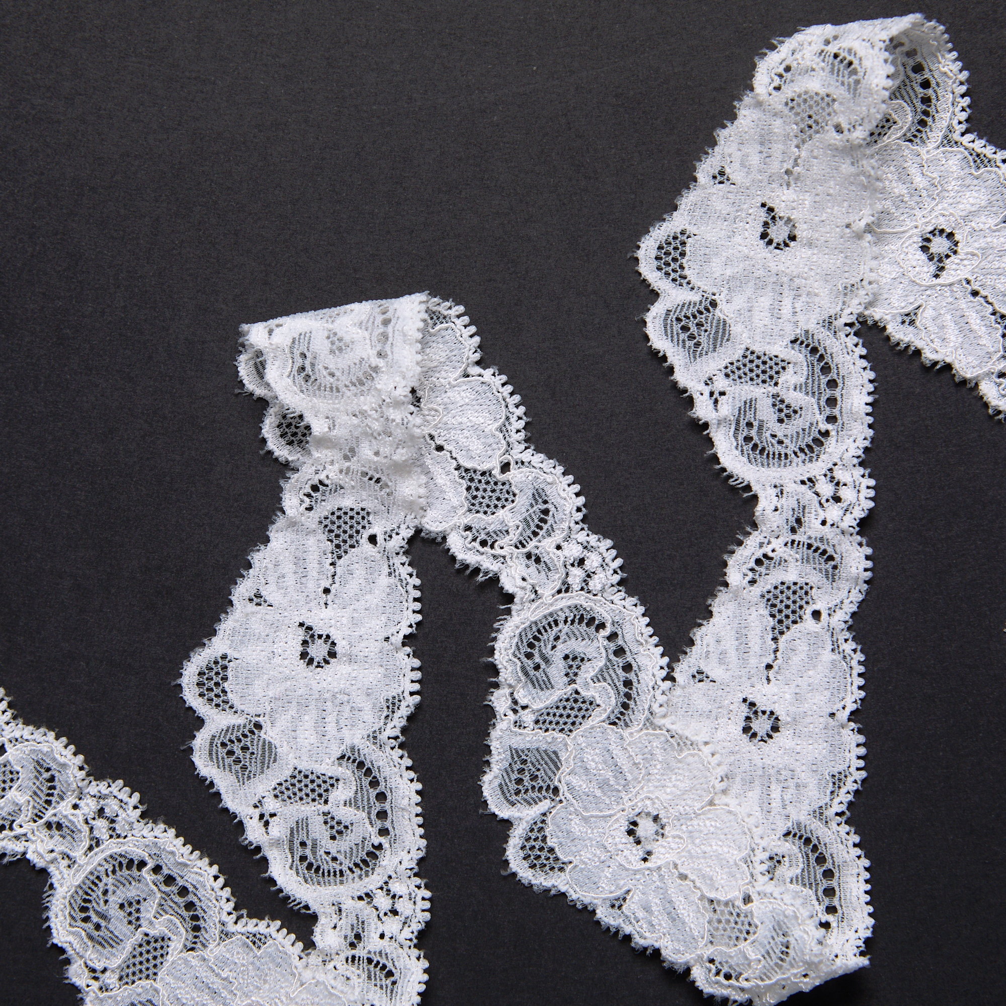 Кружево эластичное узкое D69282BD-1 (Айвори, 421152, БП)