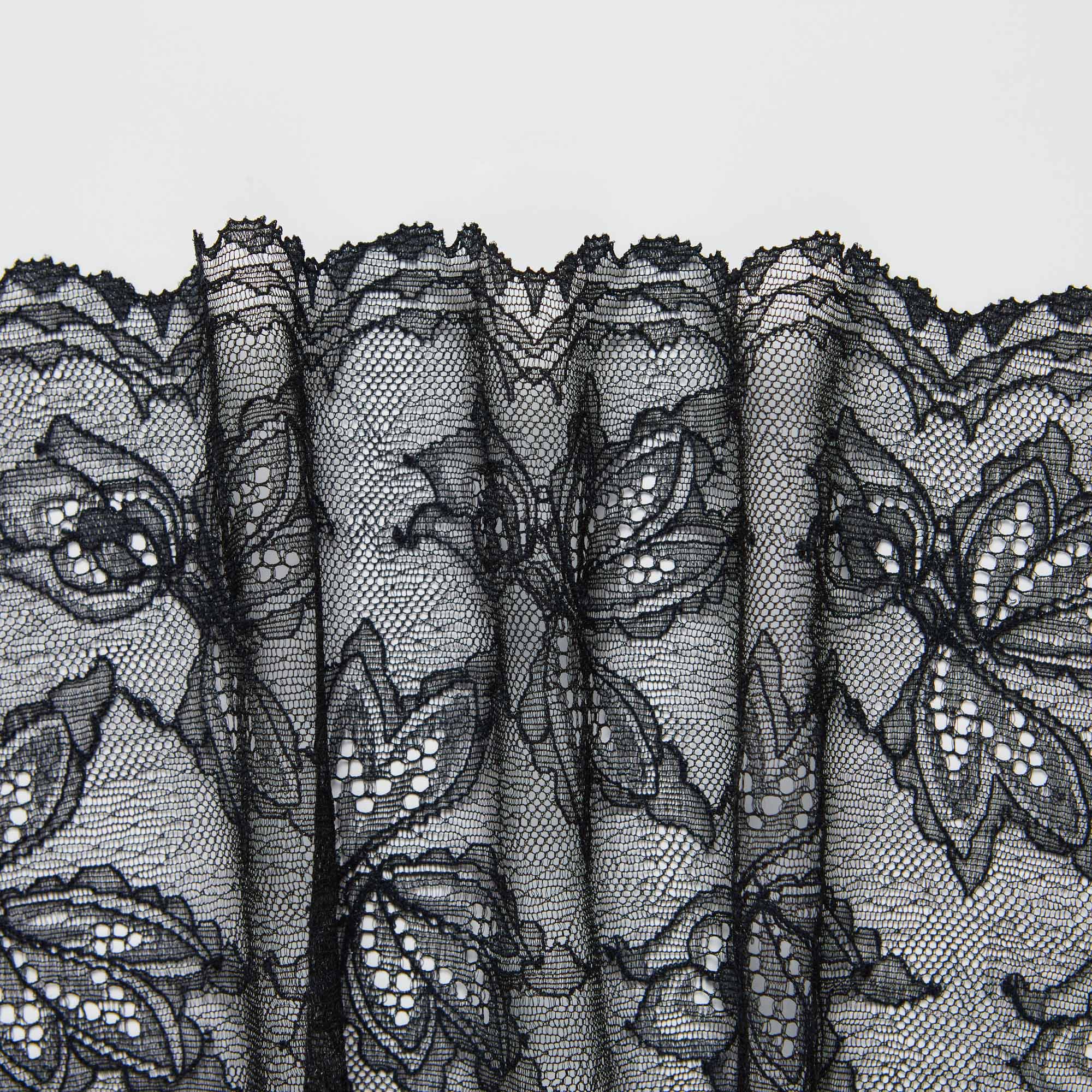 Кружево эластичное 109121 (Черный, Стандарт, БП)