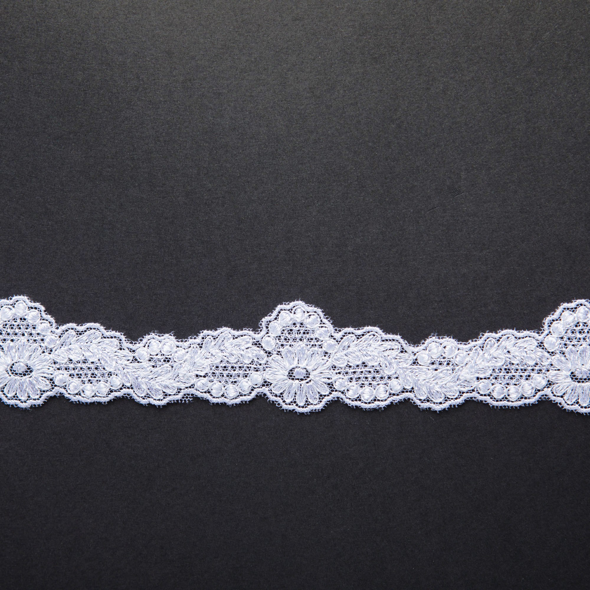 Вышивка На Сетке Неэластичной Узкая 422844 (Белый, col. 1/1636-14, БП)