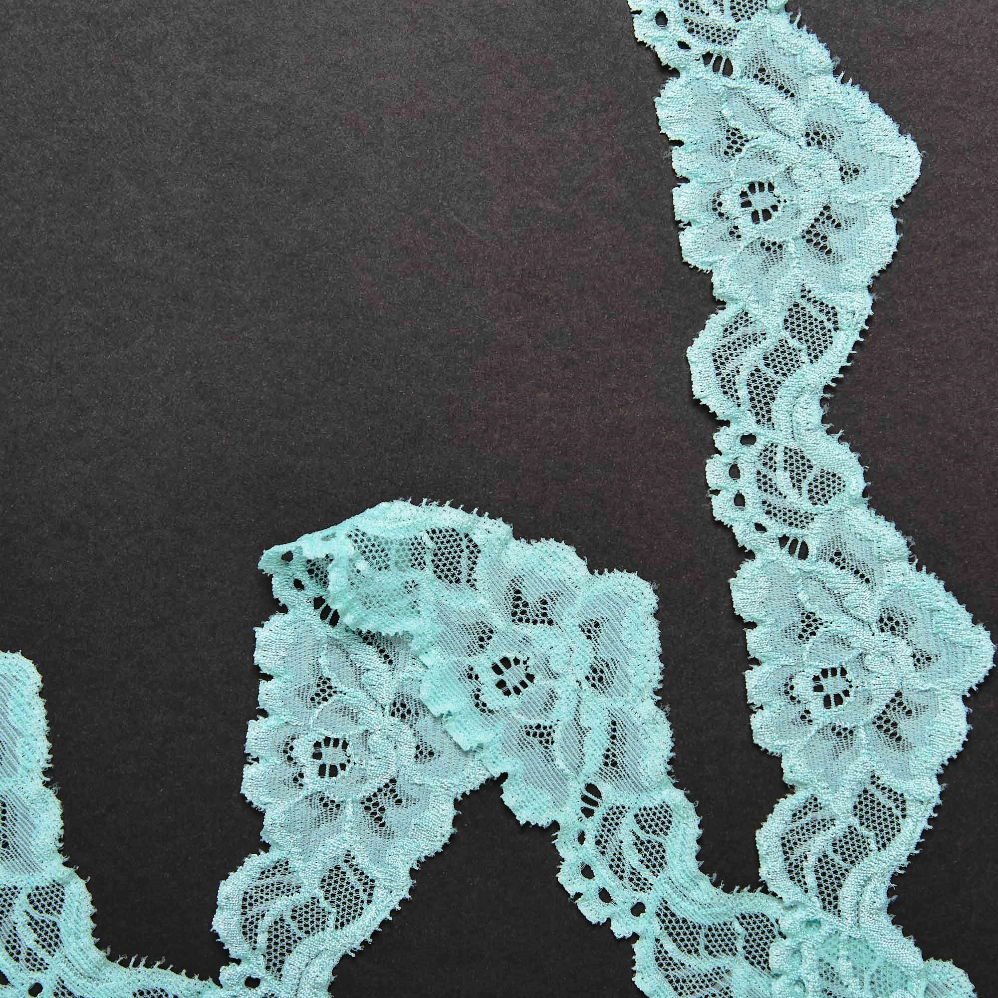 Кружево эластичное узкое 59274B-1 (Ментоловый, 561573A, БП)