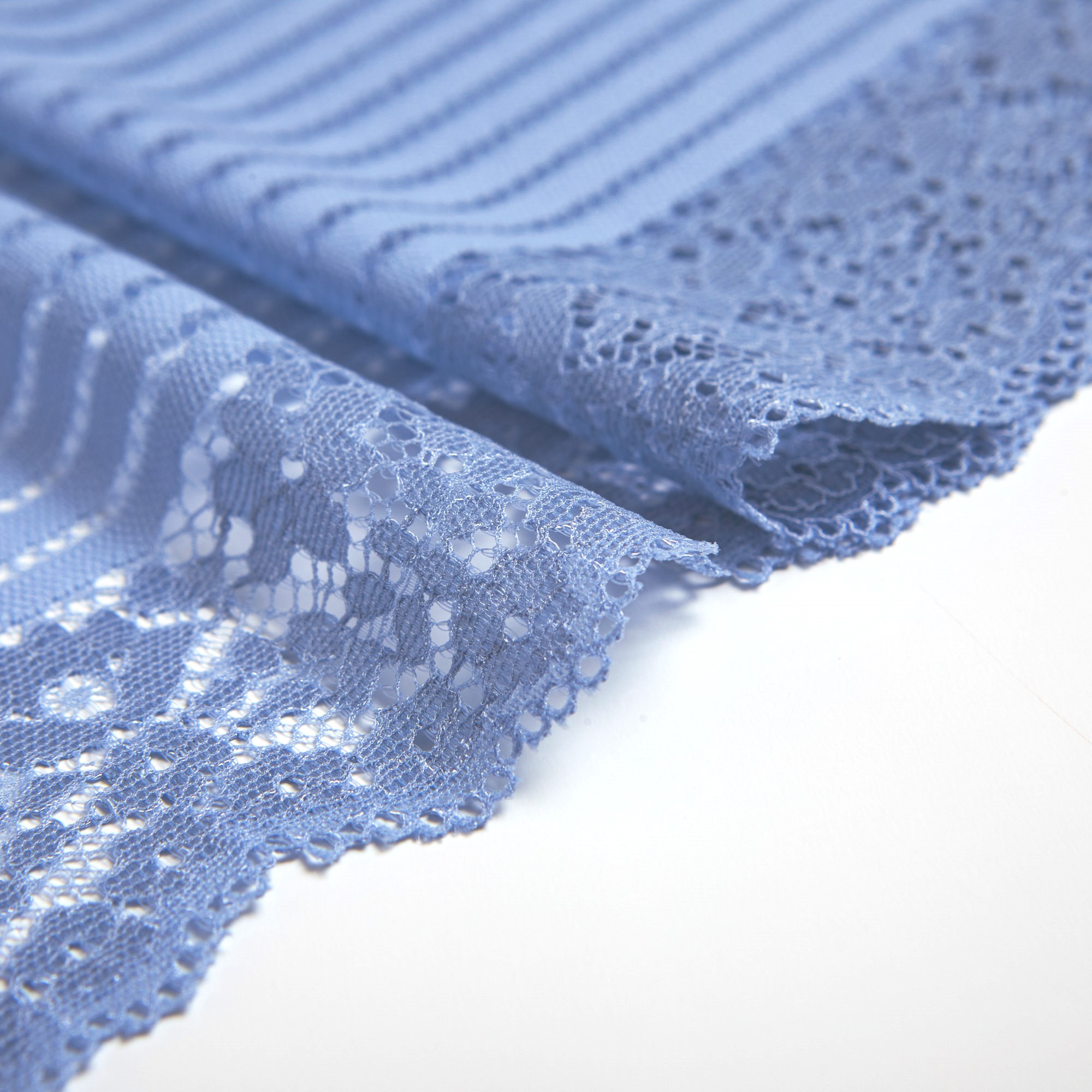 Кружево эластичное H6072M (Голубой, LL007615A, БП)