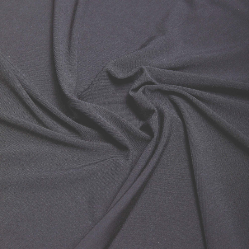 Модал трикотажный ZF829 (Черный, стандарт, 19-4007)