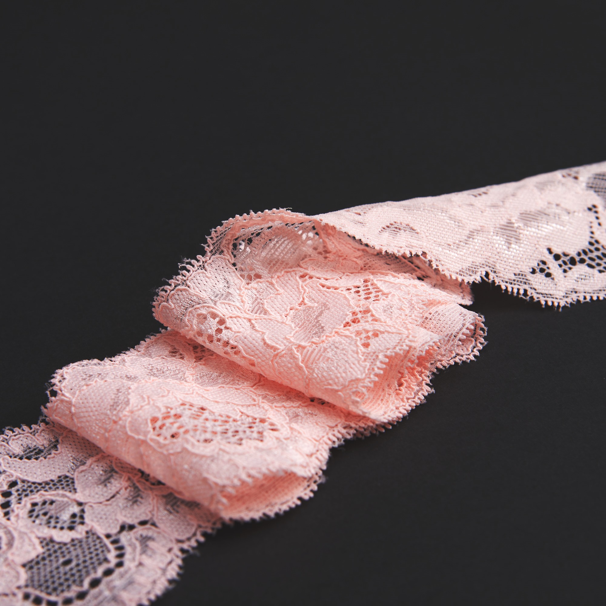 Кружево Эластичное Узкое 606060 (Розовый, C14033875, БП)