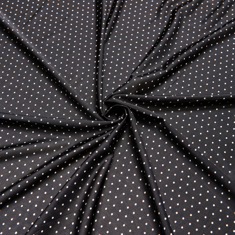Микрофибра принт js0005-d (Черный, горох, БП)