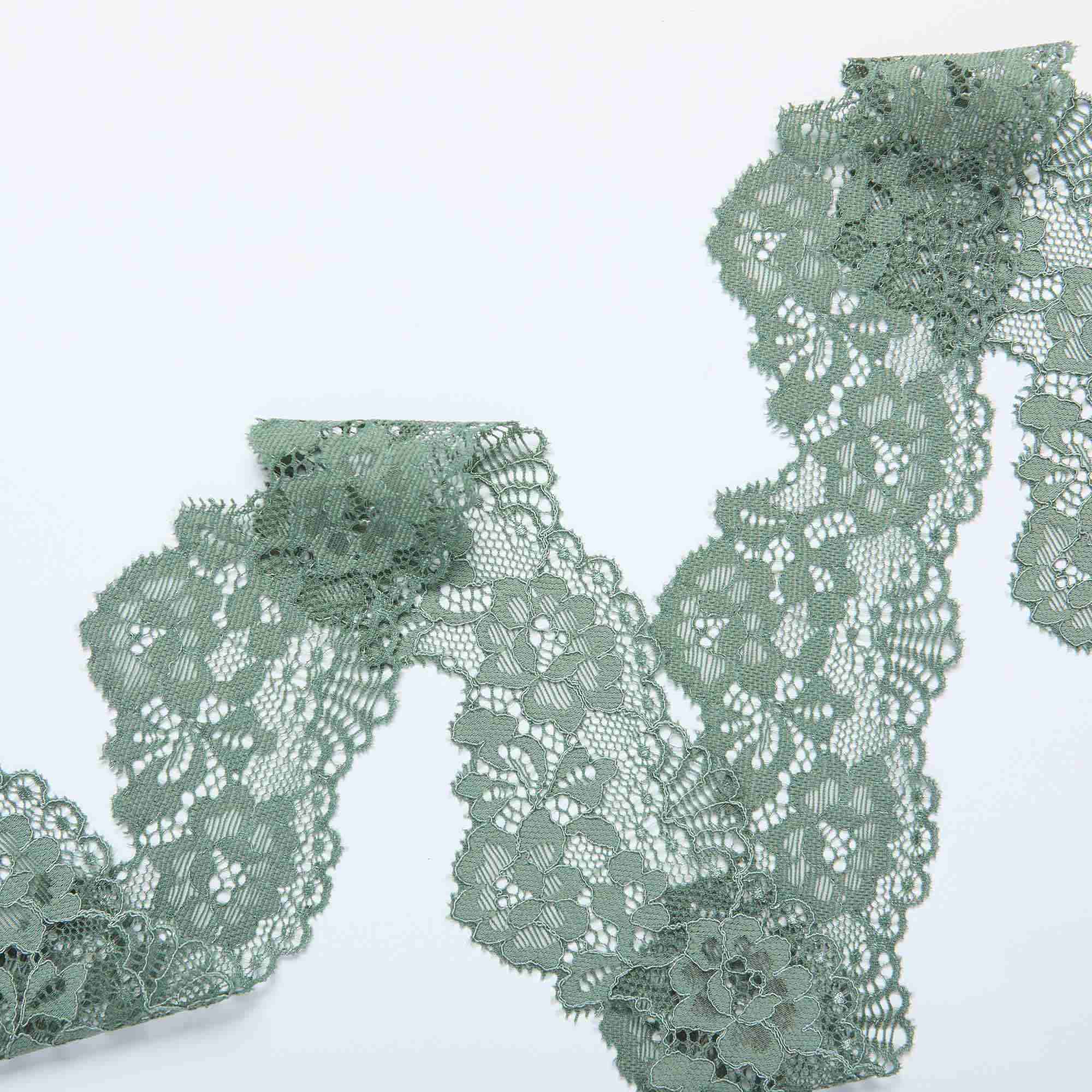 Кружево Эластичное Узкое PP265A (Зеленый, G0006264B, БП)