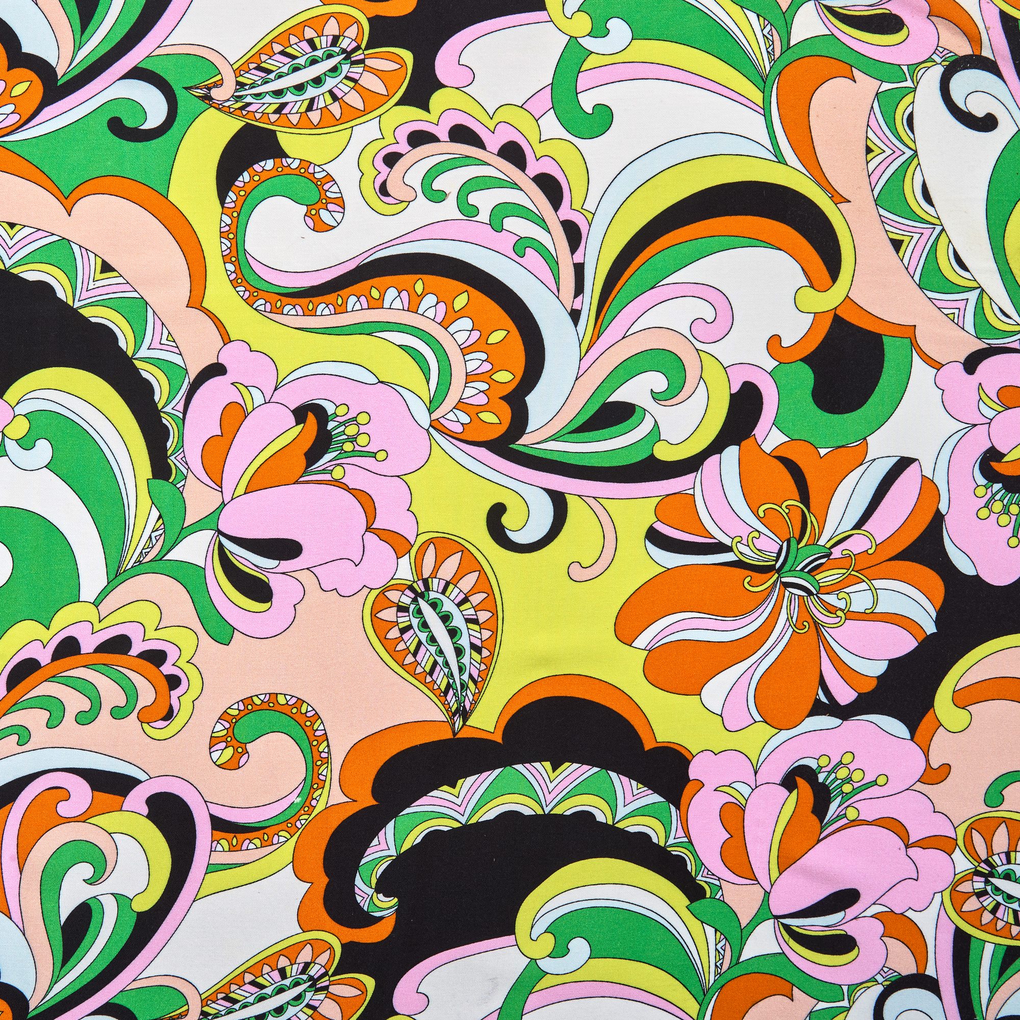 Вискоза тканая принт RM057 digital print (Желтый, paisley yellow print, БП)