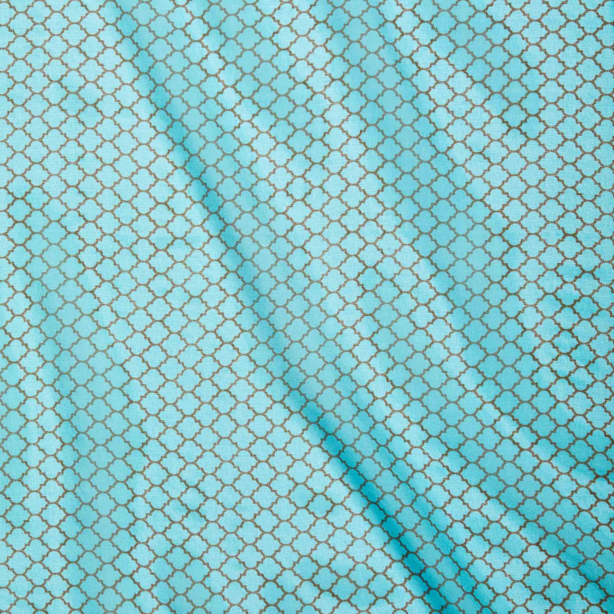 Шелк принт wh10146-8a (Голубой, blue romb, БП)