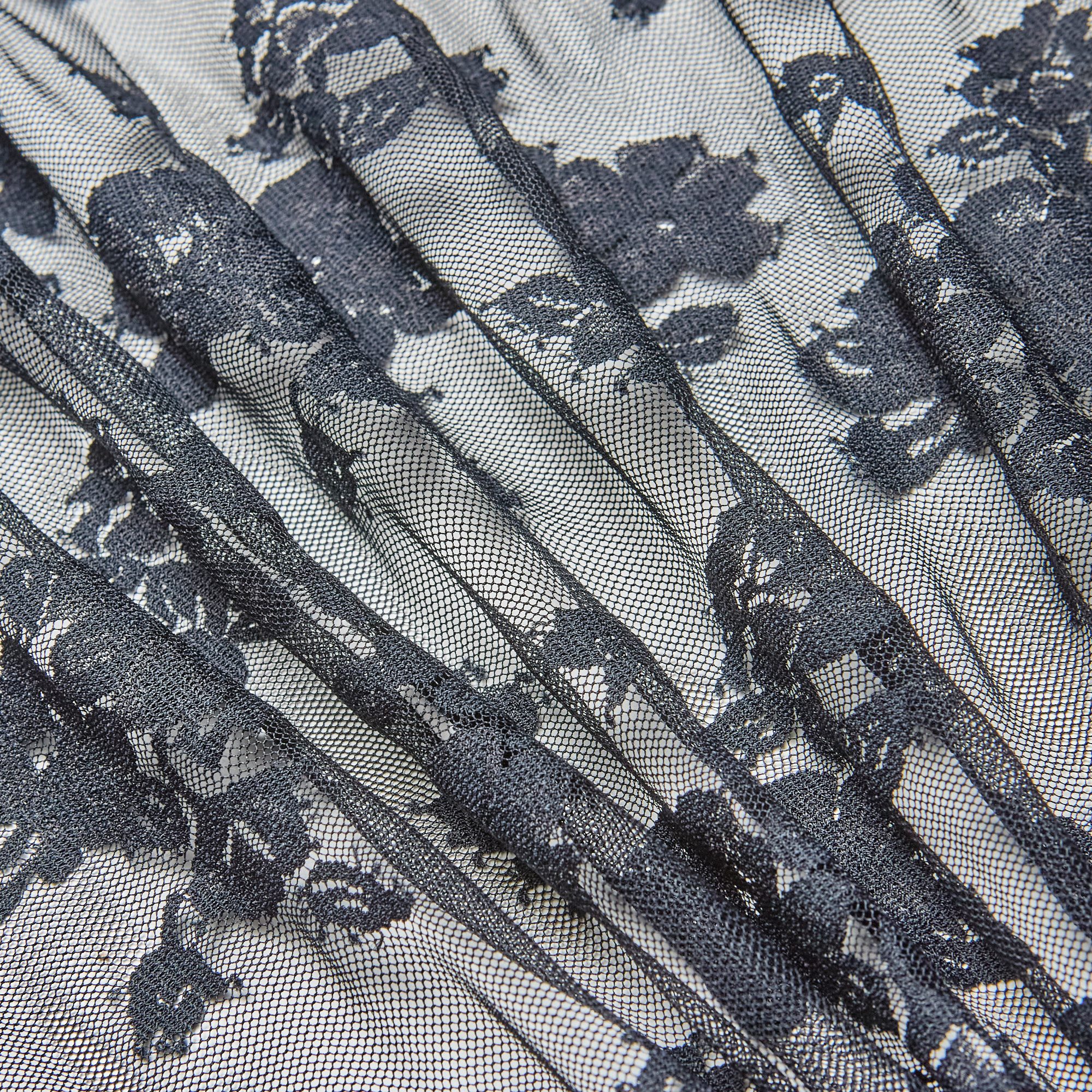 Кружевное Эластичное Полотно E2948M (Черный, Стандарт, БП)