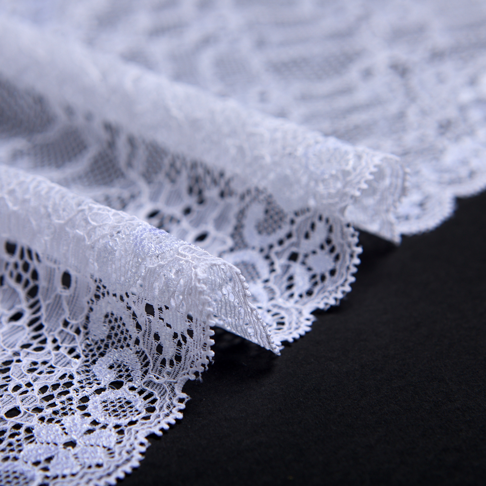 Кружево Эластичное H07715S (Белый, Стандарт, БП)