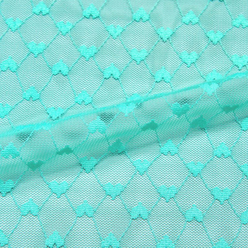 Кружевное Эластичное Полотно L02142D (Зеленый, Q150422170, БП)