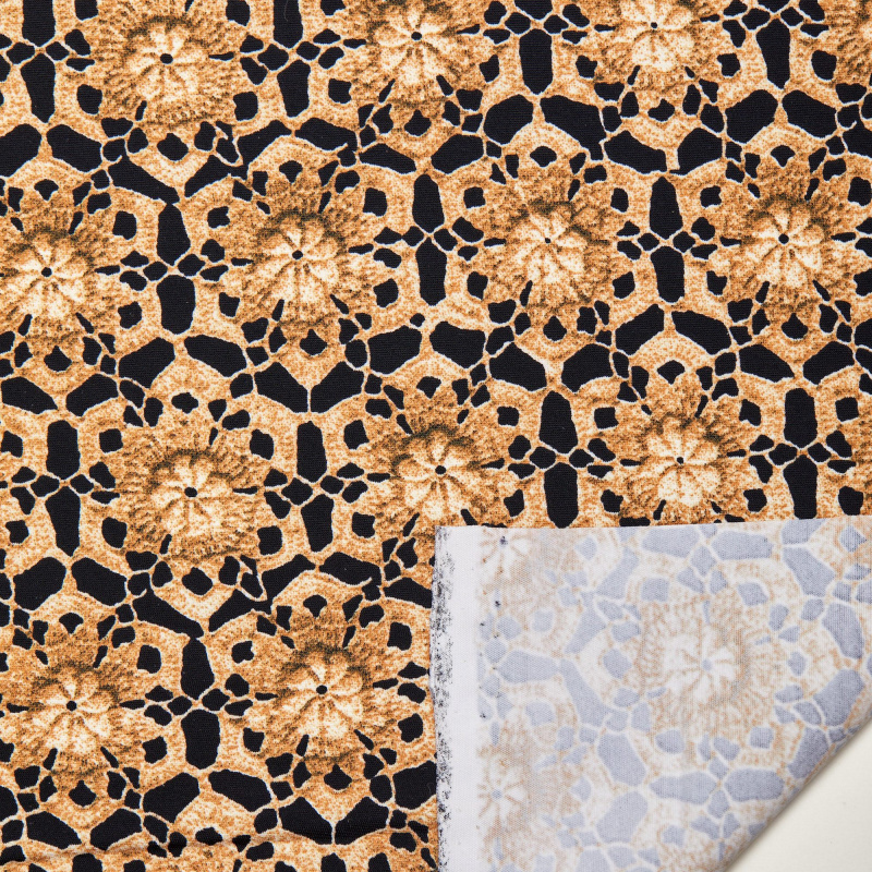 Микрофибра принт stt163p (Черный, lace/black, БП)