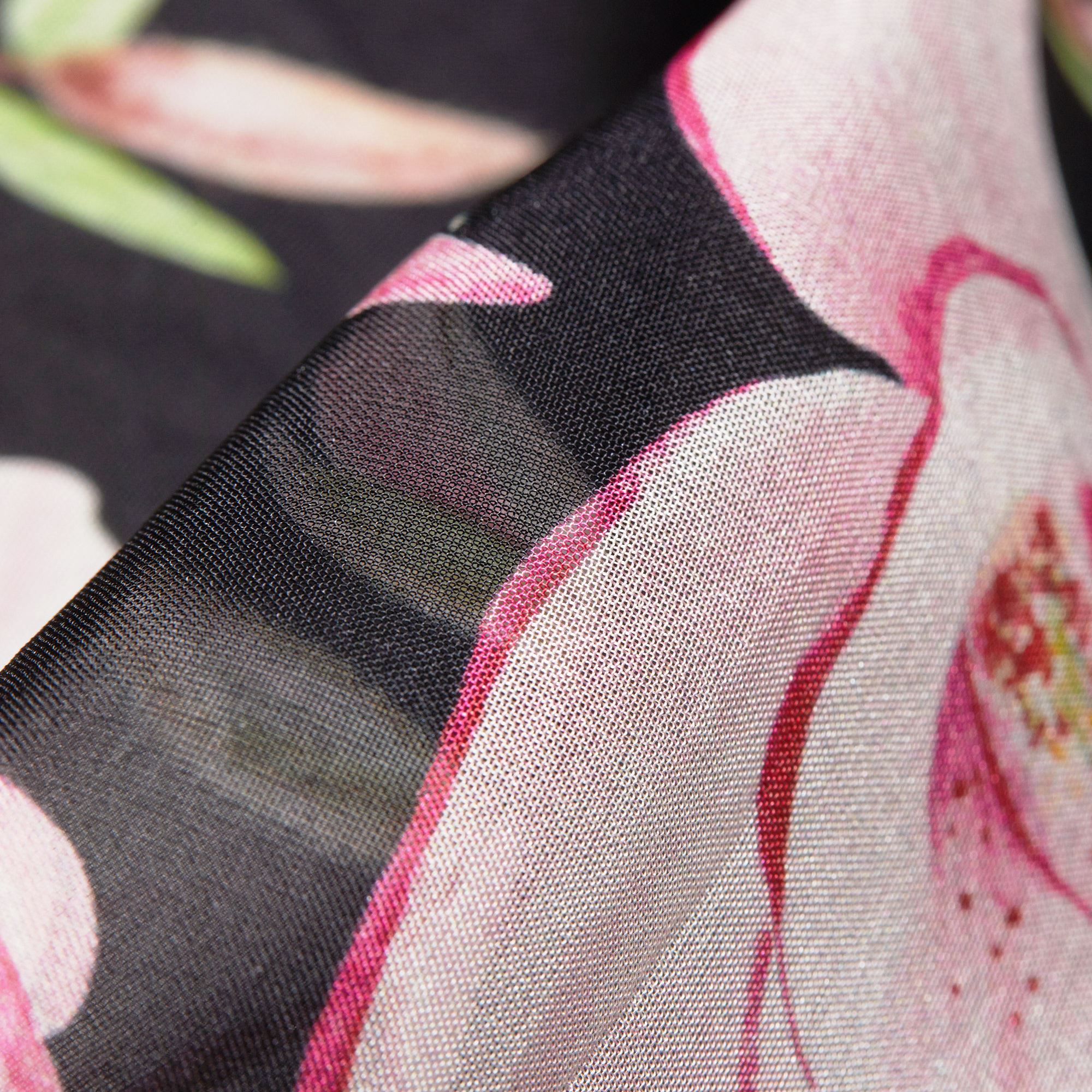 Шелк принт wh10146-8a (Черный, MAGNOLIA, БП)