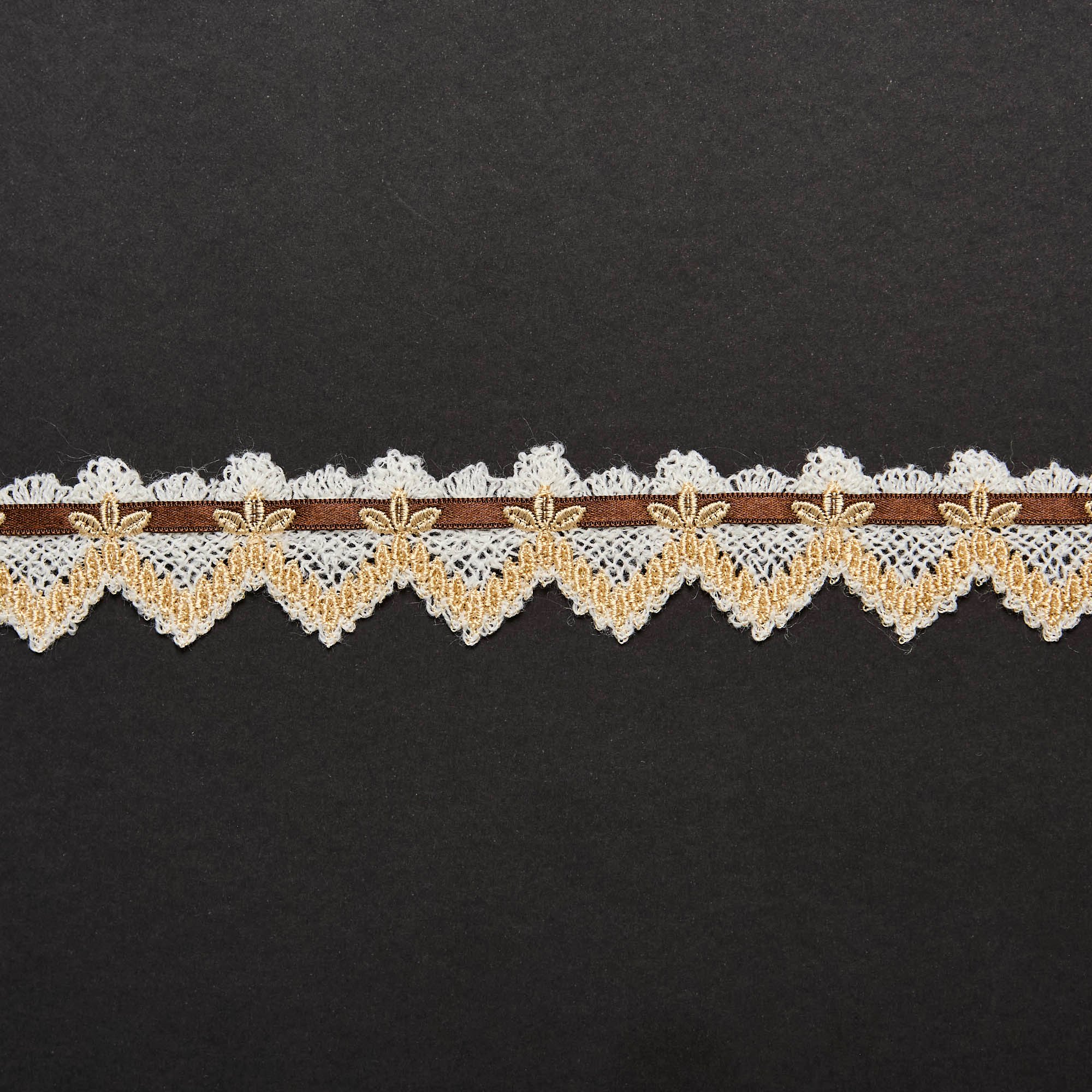 Кружево Неэластичное Узкое 3796 G70 (Айвори, 11-0602 TC, БП)