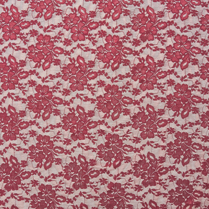 Кружевное эластичное полотно l240 (Бордовый, 731469C, БП)