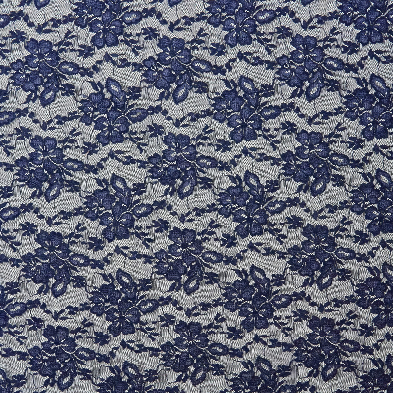 Кружевное эластичное полотно l240 (Синий, N18080316A, БП)