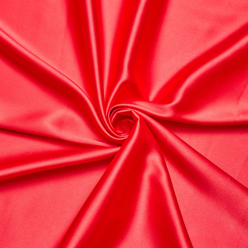Сатин Эластичный WN-1217 (Красный, red C4, 19-1763)
