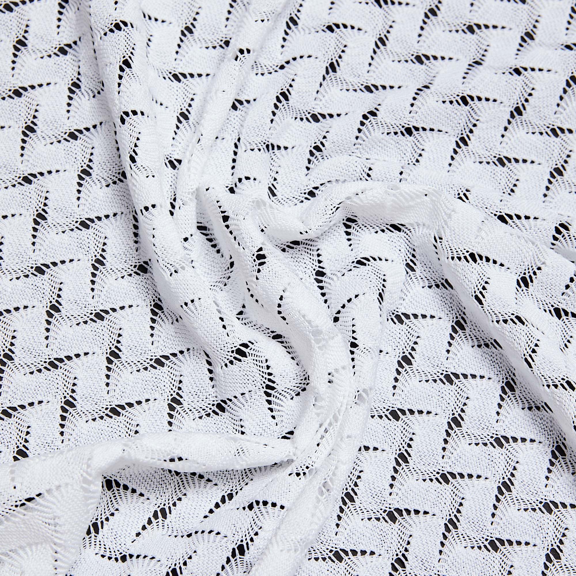 Кружевное неэластичное полотно L8001A (Белый, T231868A, БП)