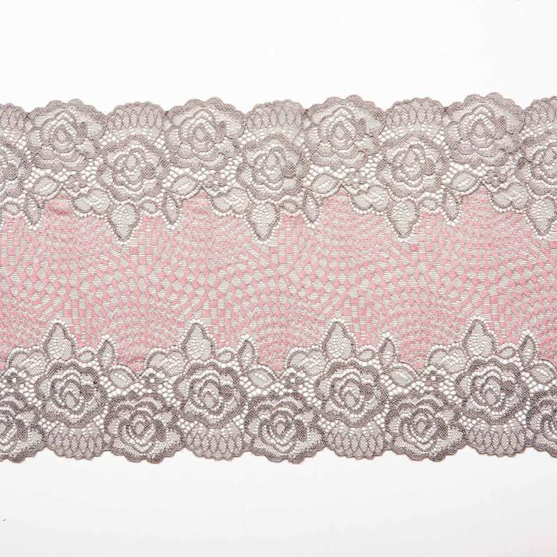 Кружево эластичное D9731BRDH (Серый, 332626, БП)