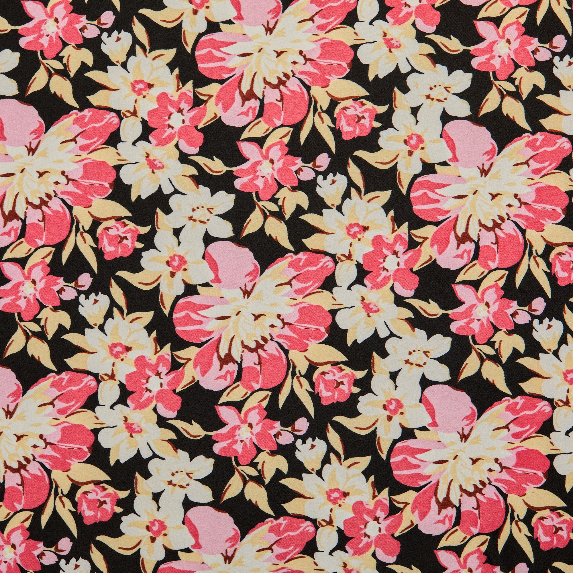 Сатин эластичный принт WXQ-1047p (Черный, madlen, БП)