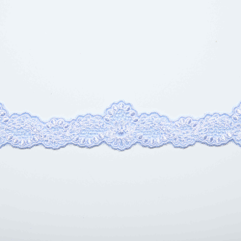 Вышивка На Сетке Неэластичной Узкая 422844 (Голубой, col. 3/1636-14, БП)