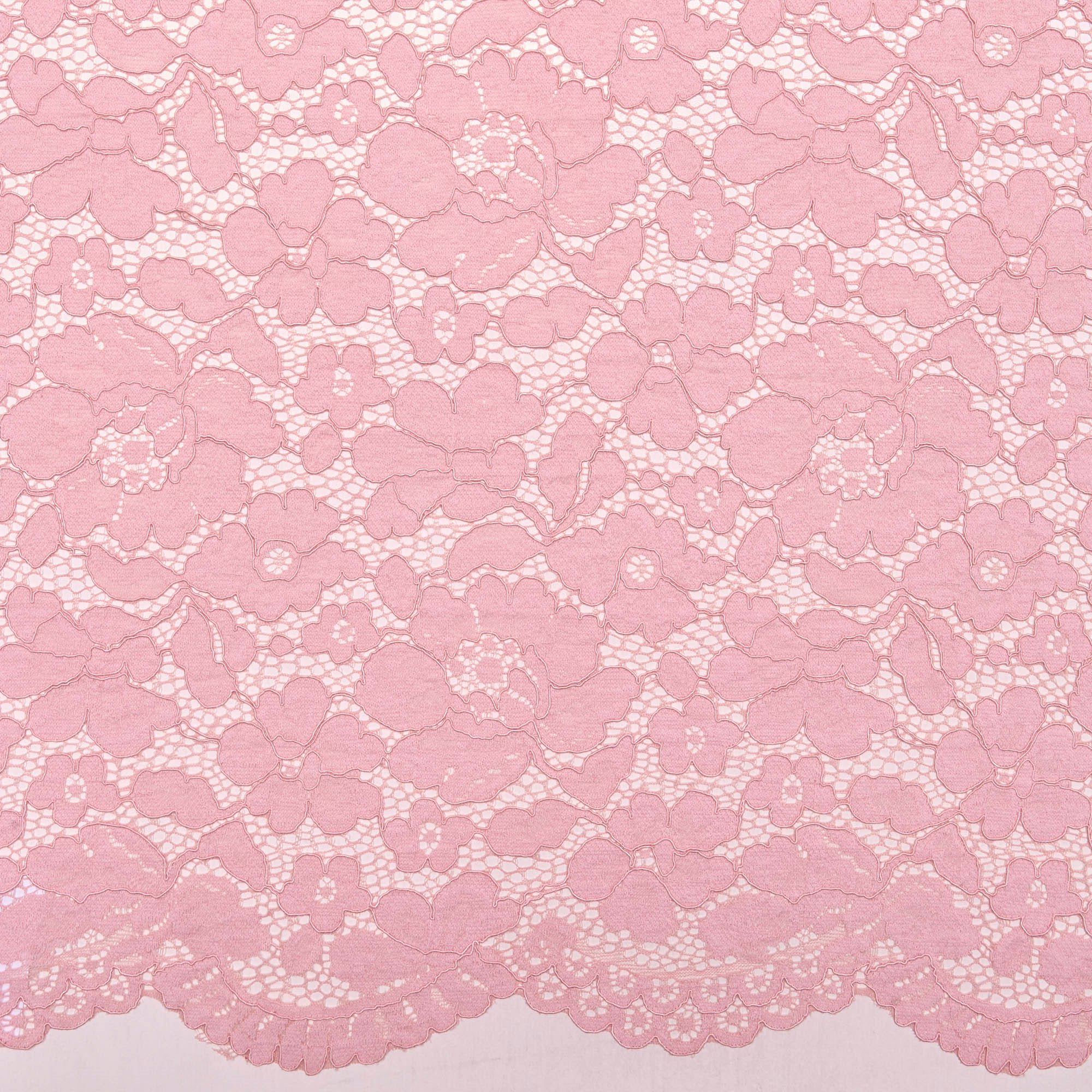 Кружевное неэластичное полотно HWCH-151323L/85 (Розовый, Pink 12-1212TPX, БП)