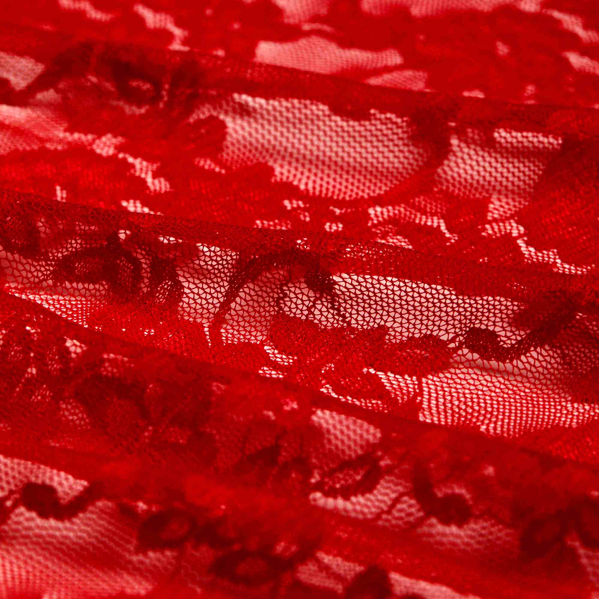 Кружевное Эластичное Полотно L042020D (Красный, S141211053, БП)