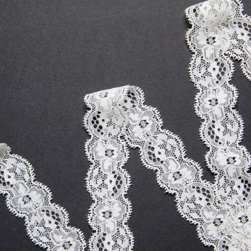 Кружево Эластичное Узкое 6714 (Айвори, C14014296, БП)