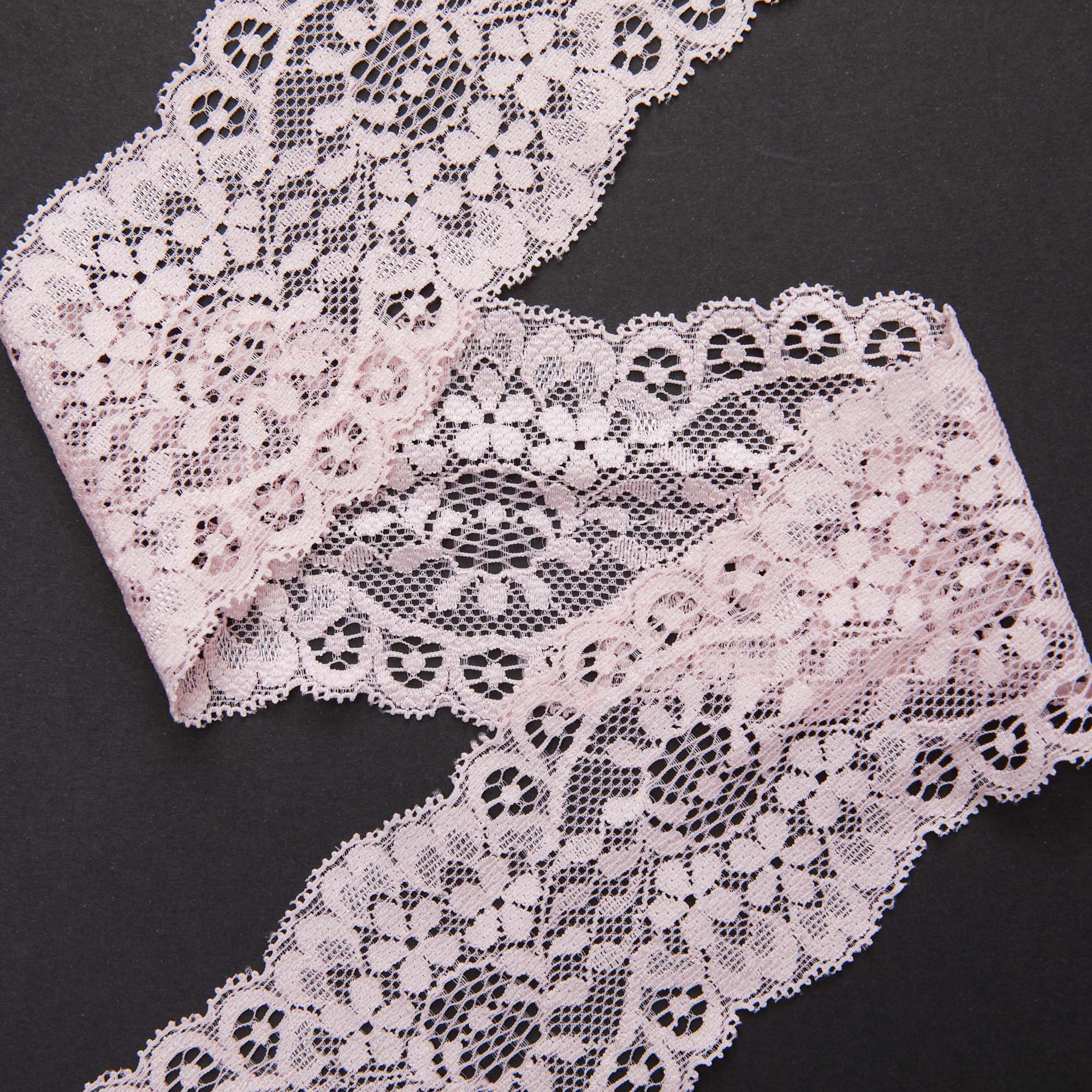 Кружево Эластичное Узкое H07605D (Розовый, Q160123030, БП)