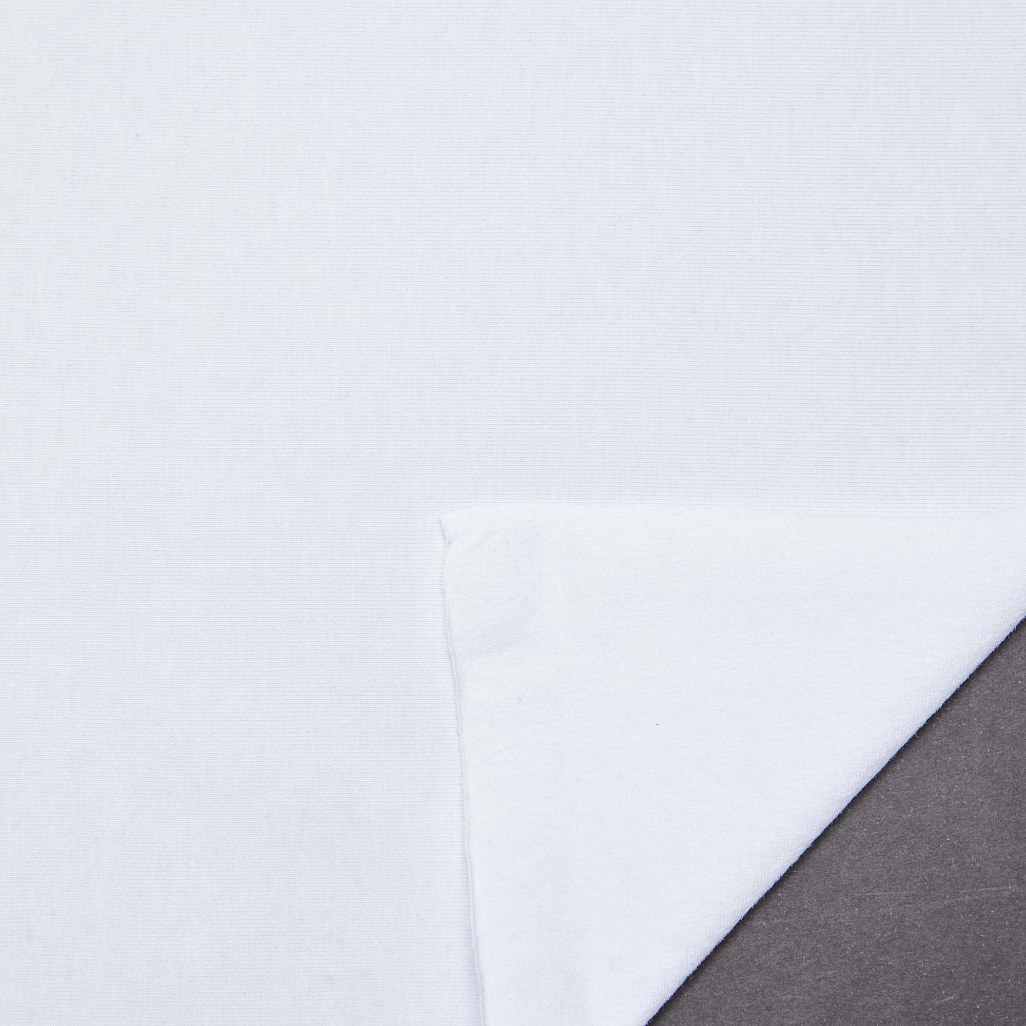 Хлопок трикотажный 40/1 Кулирка ПЕНЬЕ, однотонная с лайкрой (Белый, RD-0001, БП)