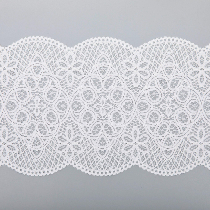 Кружево Эластичное J6081FAA (Белый, Стандарт, БП)