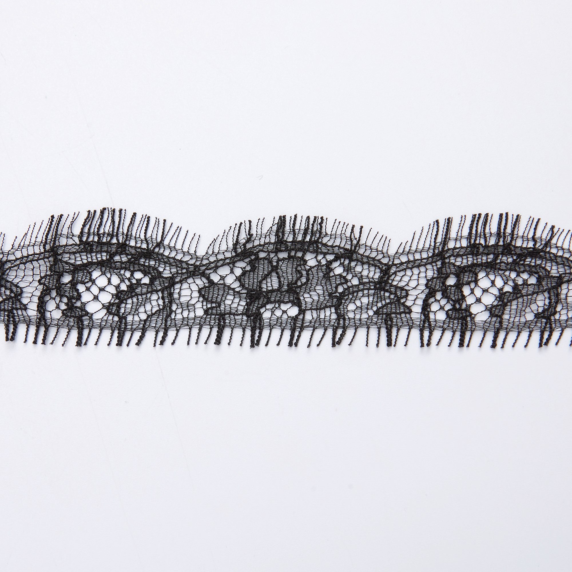 Кружево Неэластичное Узкое (Черный, Стандарт, БП)