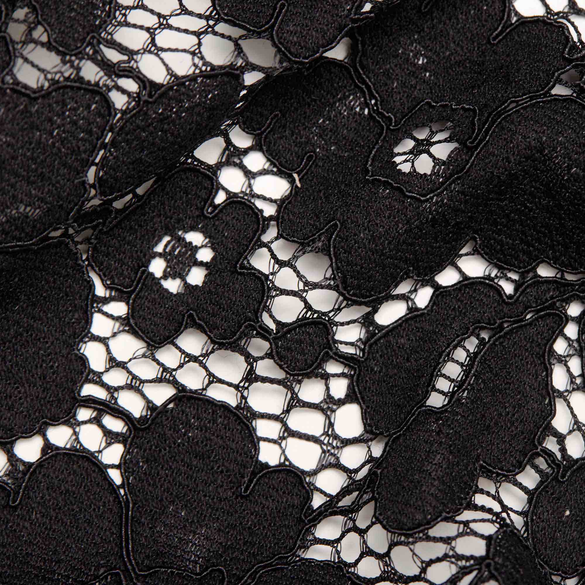 Кружевное неэластичное полотно HWCH-151323L/60 (Черный, Стандарт, БП)