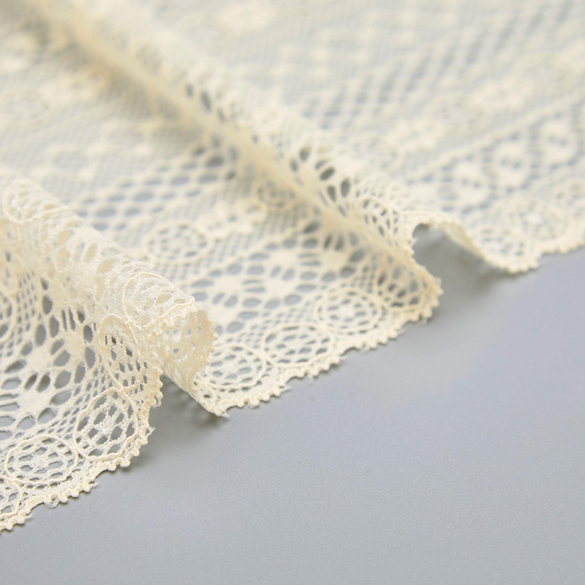 Кружево Эластичное V60447 (Айвори, QH220721073A, 11-0510)