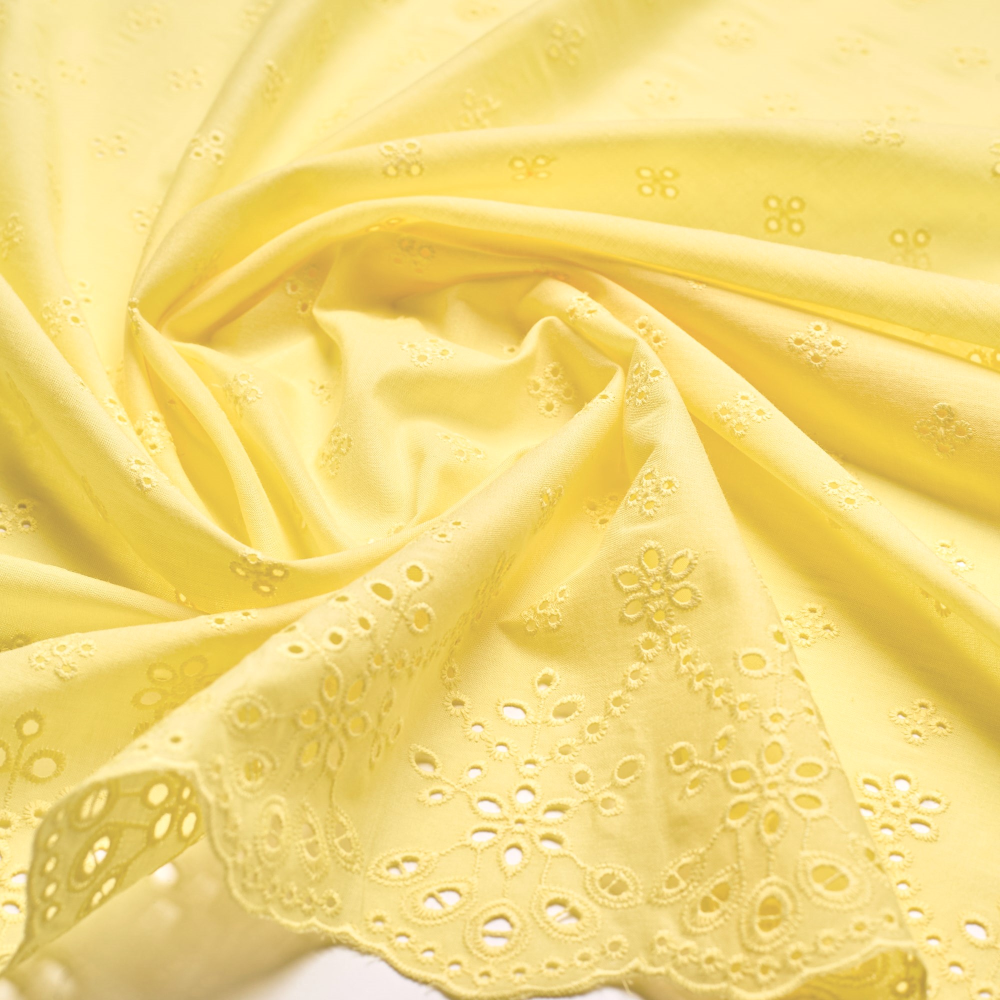 Хлопок тканый с вышивкой 12946 (Желтый, 11-0620 TC, БП)