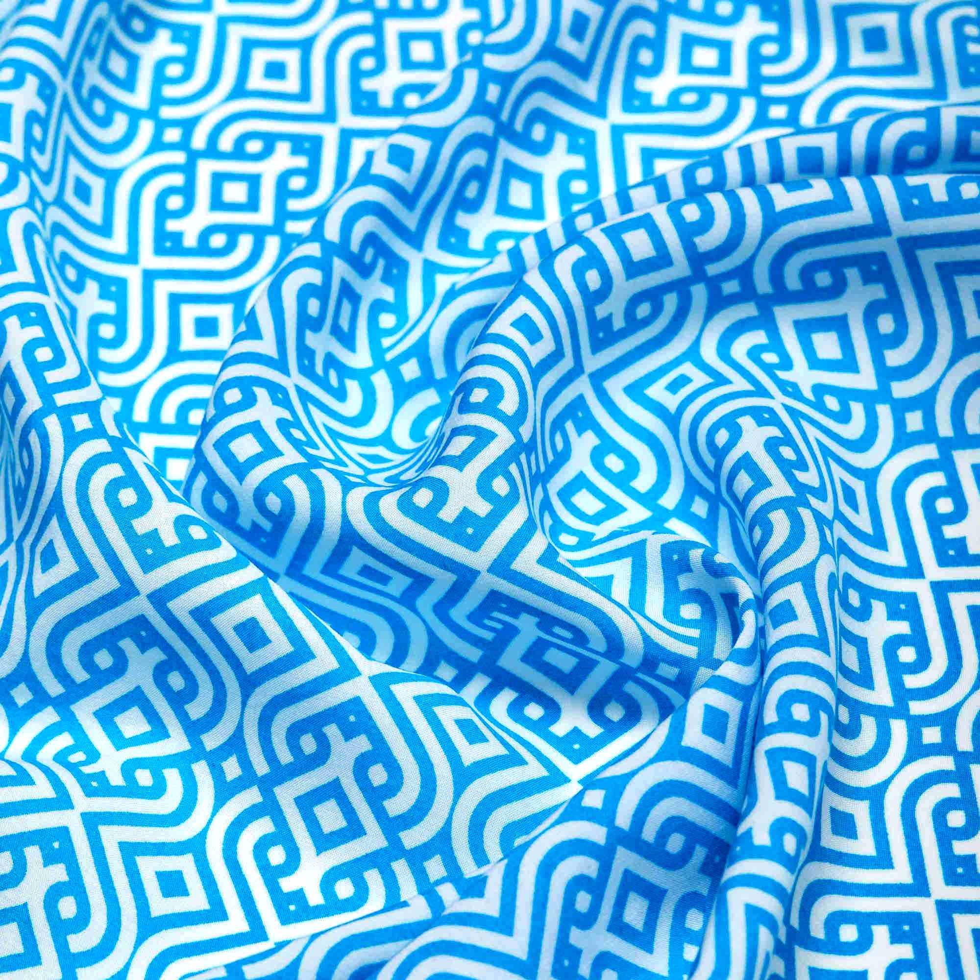 Вискоза тканая принт 14006 (Голубой, bc brbl, БП)